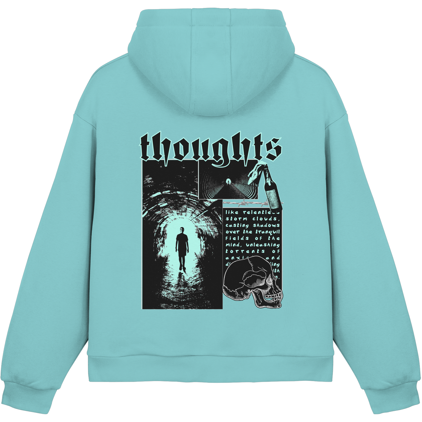 THOUGHTS FLUFFY BOXCUT HOODY