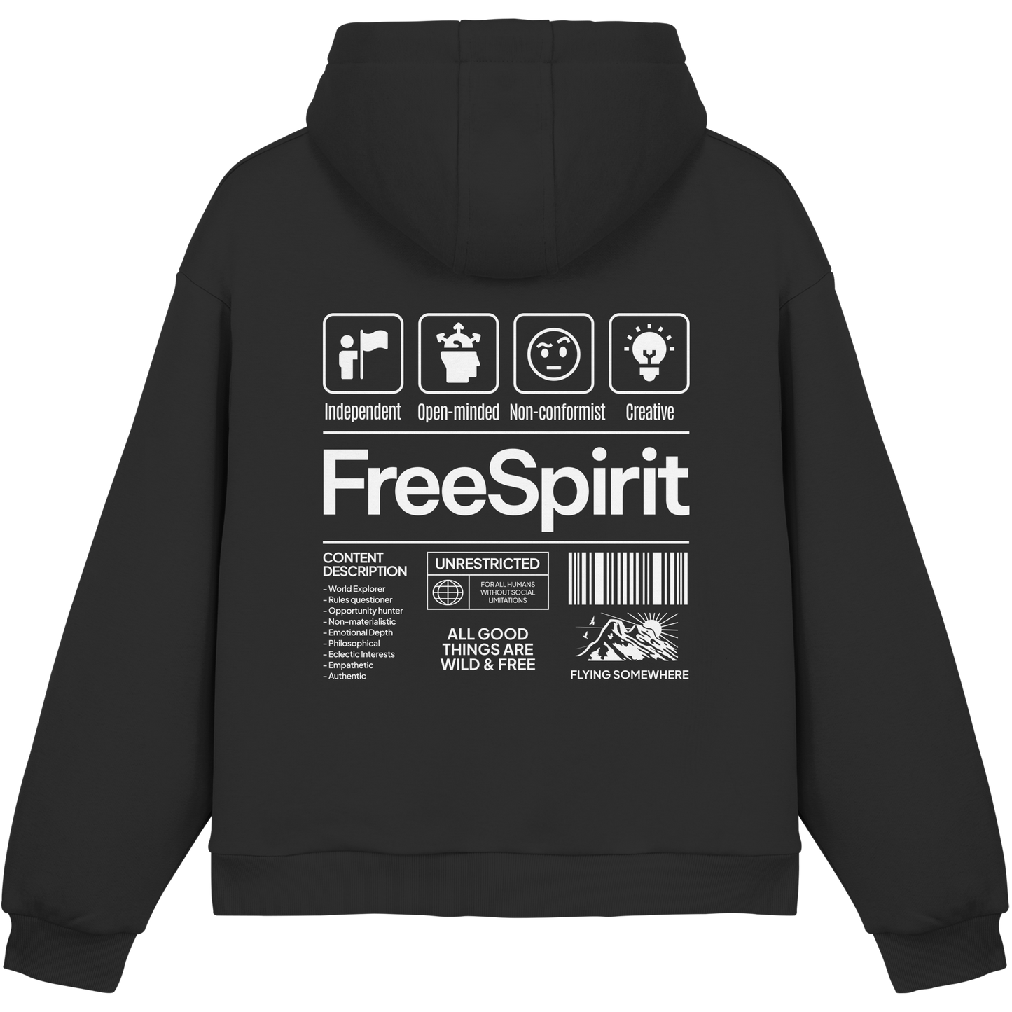 FREE SPIRIT FLUFFY BOXCUT HOODY