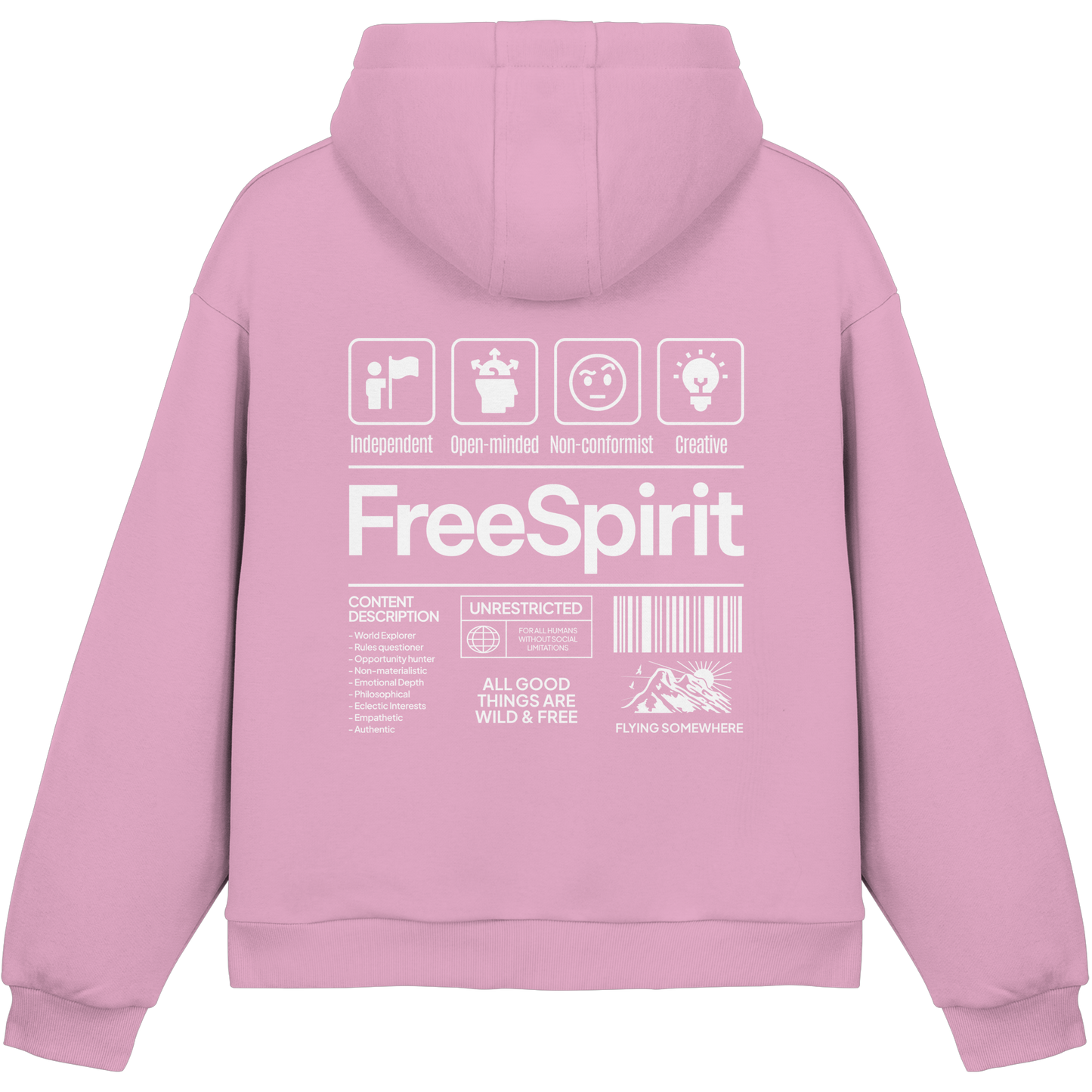FREE SPIRIT FLUFFY BOXCUT HOODY