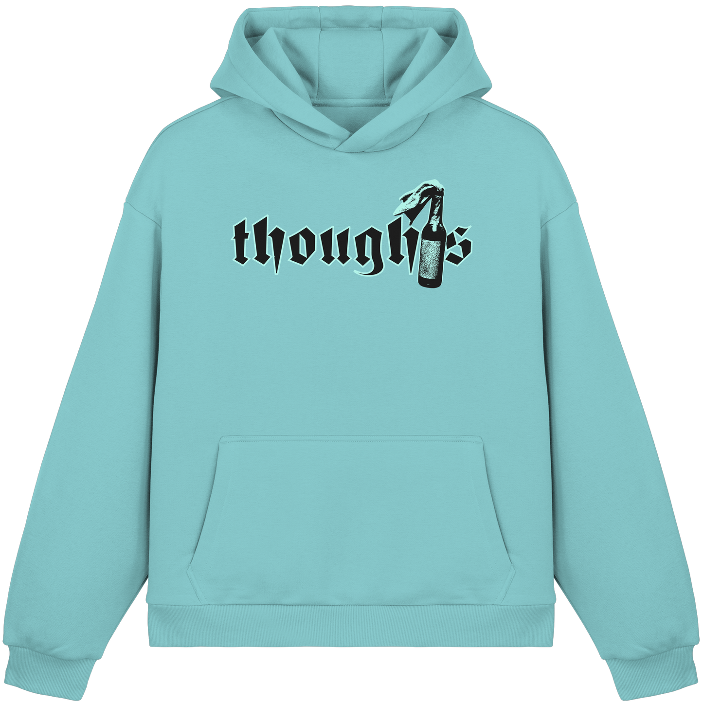THOUGHTS FLUFFY BOXCUT HOODY